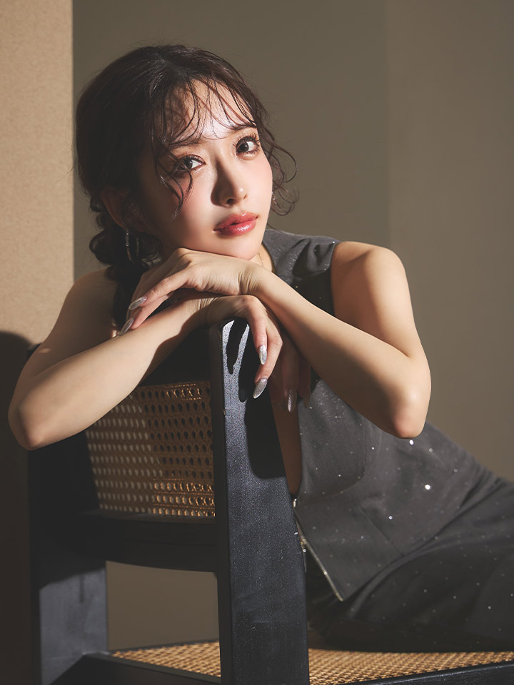 ペプラムジップミディアムタイトセットアップドレス/キャバドレス01