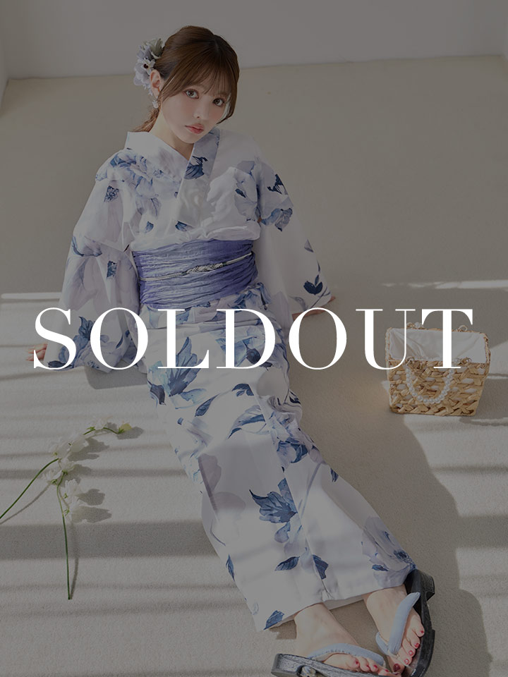 【即日発送】蒼花牡丹浴衣【浴衣３点セット 浴衣/帯/下駄】[OF04]