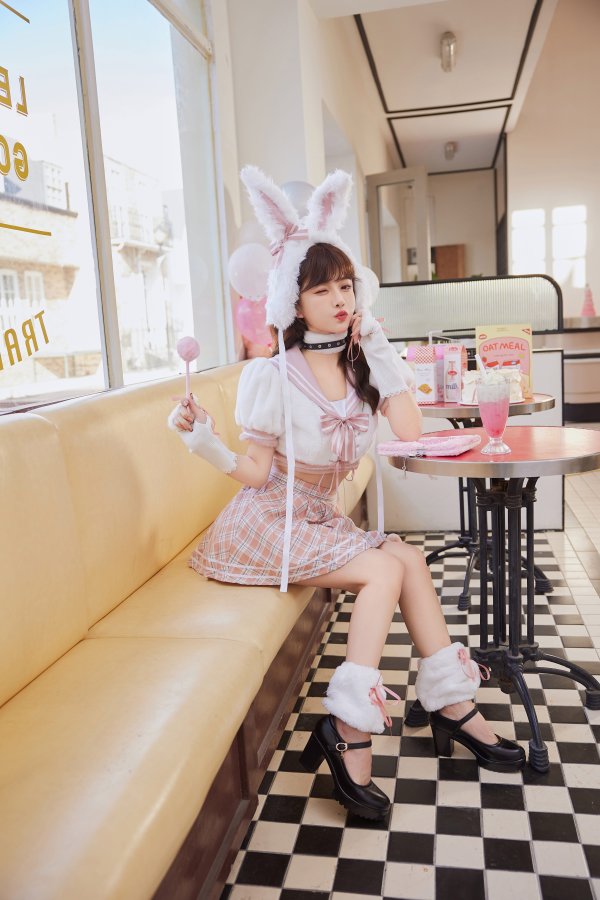 画像6: 【即日発送】ドーリーバニーアイドルセーラー【マリームーン】【ハロウィンコスプレ7点セット】【フリーサイズ/2カラー】[HC03] (6)