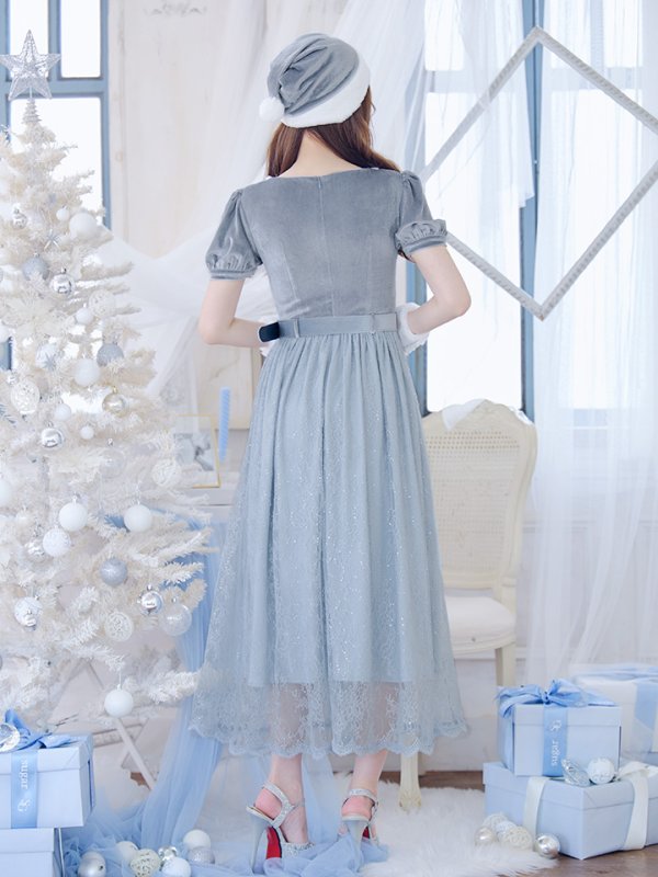 画像7: 【サンタセール！】【サンタコス 5点セット】【S-Mサイズ/2カラー】ベロアワンピースサンタ[YMT] (7)