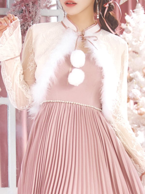 画像7: 【ノベルティ対象】【即日発送！】【サンタコス 4点セット】【S-Lサイズ/1カラー】ボレロ付きワンピースサンタ[YMT] (7)