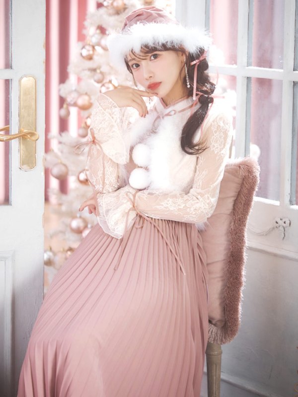 画像9: 【ノベルティ対象】【即日発送！】【サンタコス 4点セット】【S-Lサイズ/1カラー】ボレロ付きワンピースサンタ[YMT] (9)