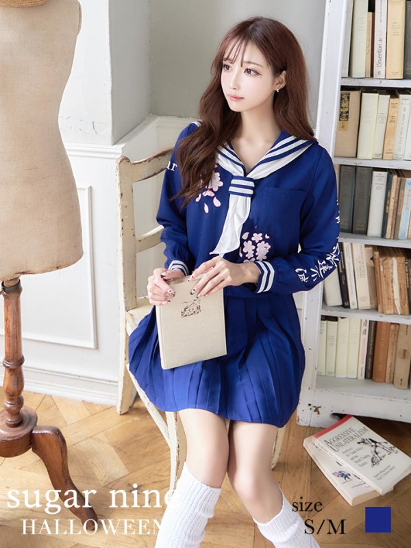 画像3: 【即日発送！】【ハロウィン】セーラー服JK/女子高生/セーラー服コスプレセット【ハロウィン3点セット】【S-Lサイズ/1カラー】[HC02] (3)