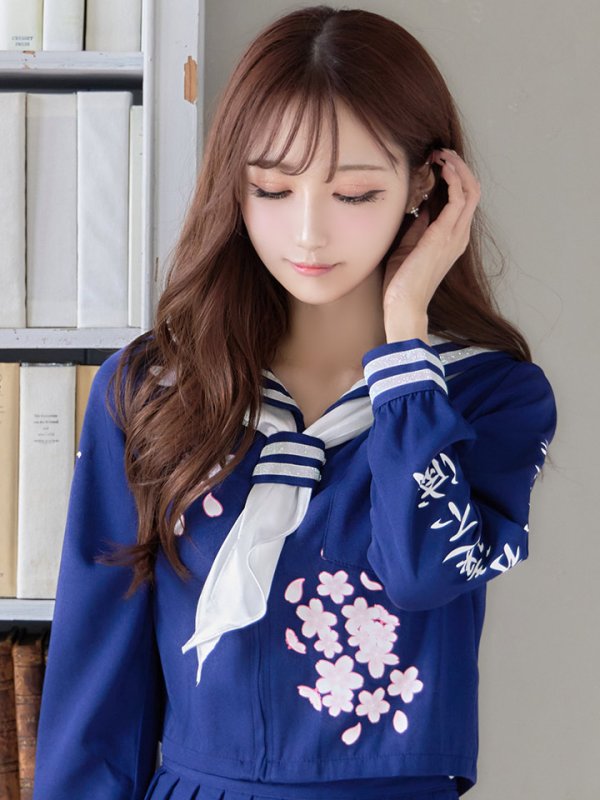 画像7: 【即日発送！】【ハロウィン】セーラー服JK/女子高生/セーラー服コスプレセット【ハロウィン3点セット】【S-Lサイズ/1カラー】[HC02] (7)