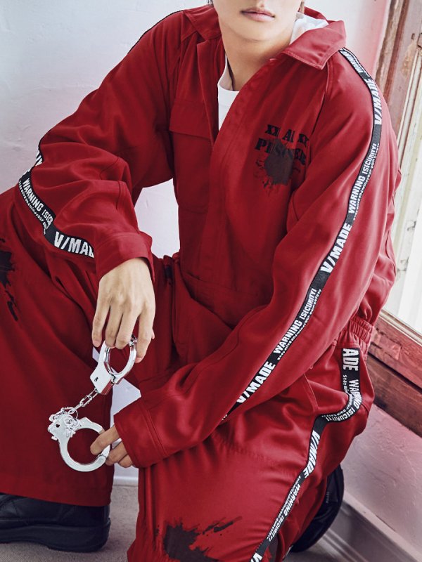 画像20: 【即日発送！】【ハロウィン】 ユニセックス/ 囚人コスプレ コスチューム 【コスプレ2点セット】 【S-XXLサイズ/2カラー】(HC206-SV)[OF01] (20)