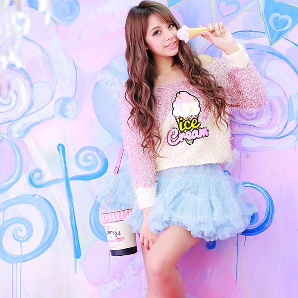 画像7: 【SALE!!】【即日発送】アイスクリームガールコスプレセット【ハロウィン2点セット】【S-Mサイズ/1カラー】(B100AX)[HC02] (7)