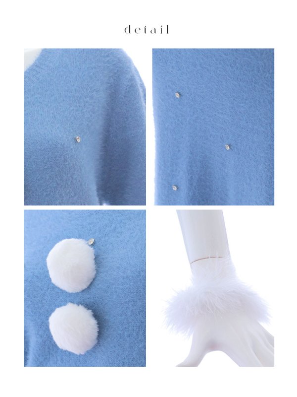 画像19: 【サンタセール！】【サンタコス 5点セット】【S-Lサイズ/2カラー】ビジューニットワンピースサンタコスプレ[YMT] (19)