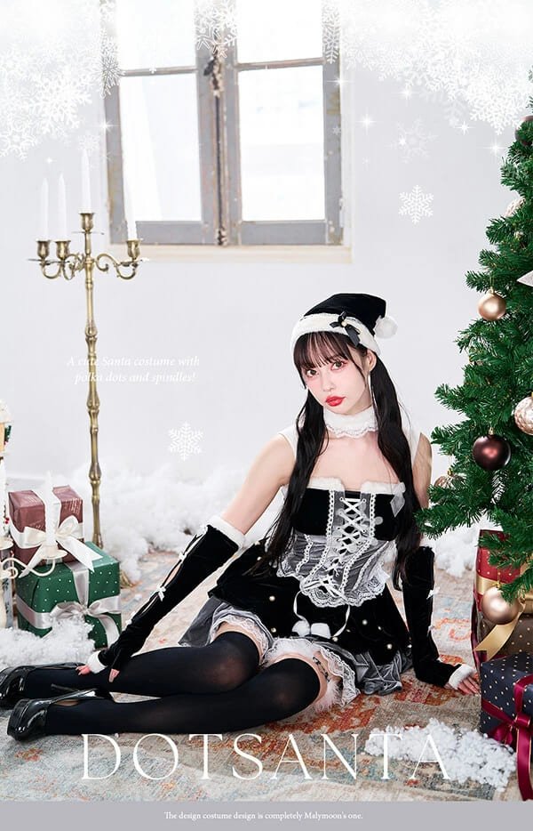 画像11: 【即日発送！】【クリスマスコスプレ6点セット】【Malymoon/マリームーン】スノークリスタルレースサンタ【フリーサイズ/2カラー】[OF03] (11)
