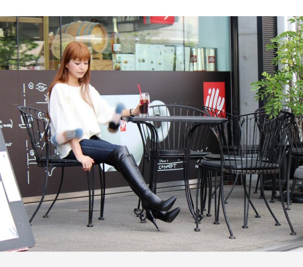 画像5: 【COMEX】 2color/ 12cmヒール/ ニーハイブーツ/ ブーツ/ ピンヒール/ ブーツ/ ハイヒール/ ポインテッドトゥ/ レザー/ スエード【OFJH】 (5)