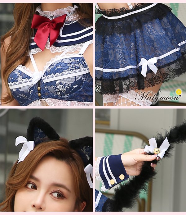 画像13: 【即日発送】キャットセーラー《ハロウィンコスプレ7点セット》【Dreamy Doll/ドリーミードール】【フリーサイズ/2カラー】[HC03] (13)