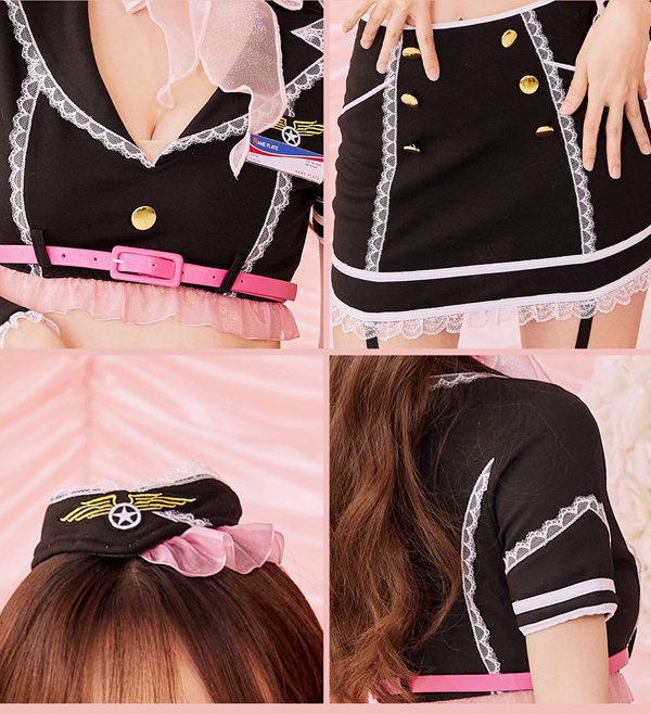 画像11: 【即日発送】ホットキャビンクルー【マリームーン】【ハロウィンコスプレ9点セット】【フリーサイズ/2カラー】[OF04] (11)