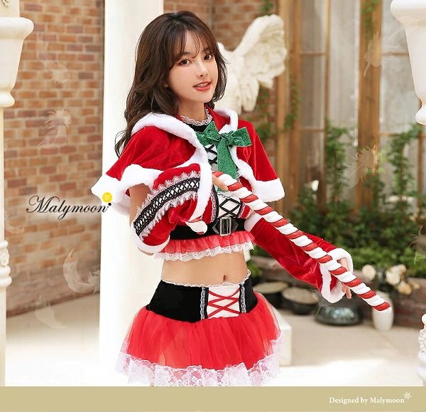 画像12: 【即日発送】【クリスマスコスプレ7点セット】【Malymoon/マリームーン】ネコ耳ケープサンタ【フリーサイズ/1カラー】[YMT] (12)
