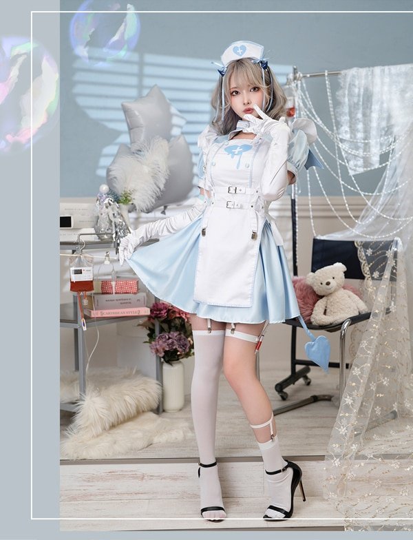 画像9: 【即日発送】デビルハーネスナース【マリームーン】【ハロウィンコスプレ9点セット】【フリーサイズ/2カラー】[HC03] (9)