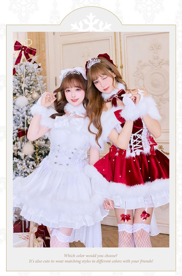 レッド：163cm / SMサイズ着用  ホワイト：163cm / SMサイズ着用