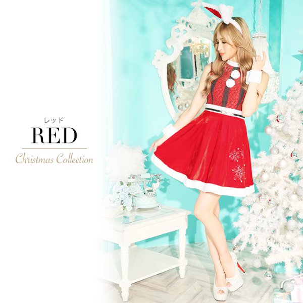 画像2: 【即日発送】【X'mas6点セット】ホワイトバニーサンタコスプレ[YMT] (2)