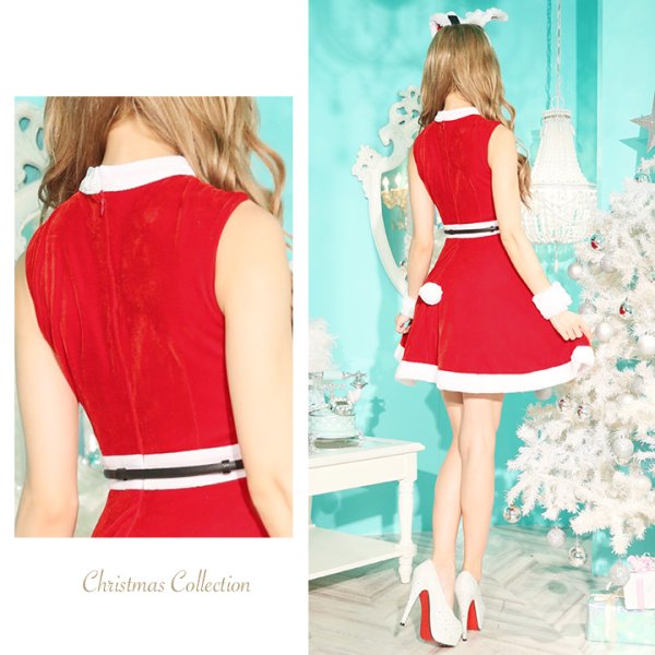 画像5: 【即日発送】【X'mas6点セット】ホワイトバニーサンタコスプレ[YMT] (5)