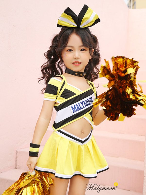 画像1: 【即日発送】チアガール/ チアリーダーキッズ女の子用《ハロウィンコスプレ5点セット》【Malymoon/マリームーン】[HC02] (1)