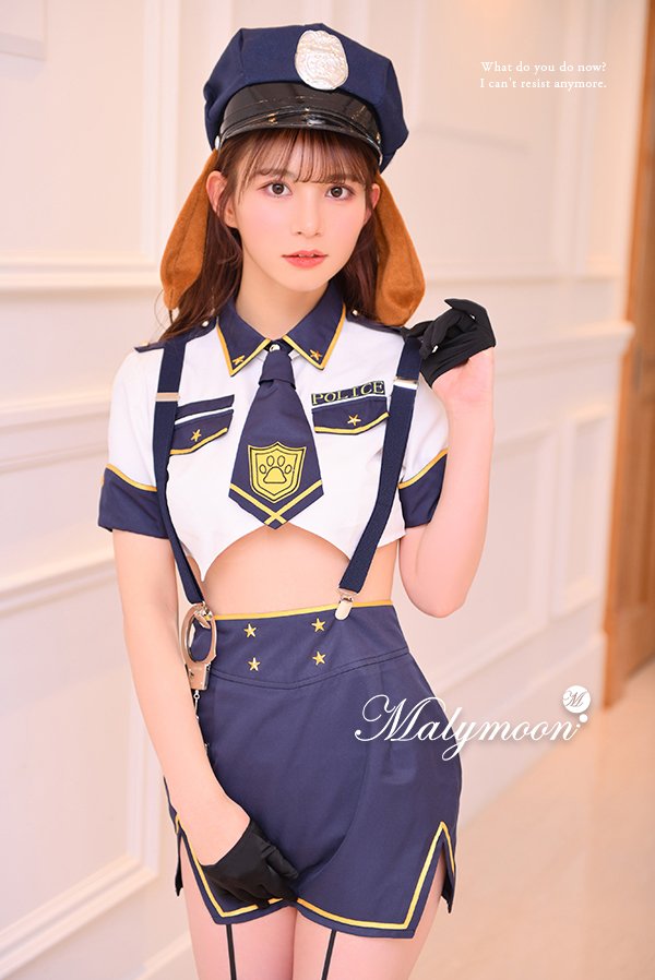 画像2: 【即日発送】犬のおまわりさんコスプレ/タイト【マリームーン】【ハロウィンコスプレ10点セット】【フリーサイズ/1カラー】[HC02] (2)
