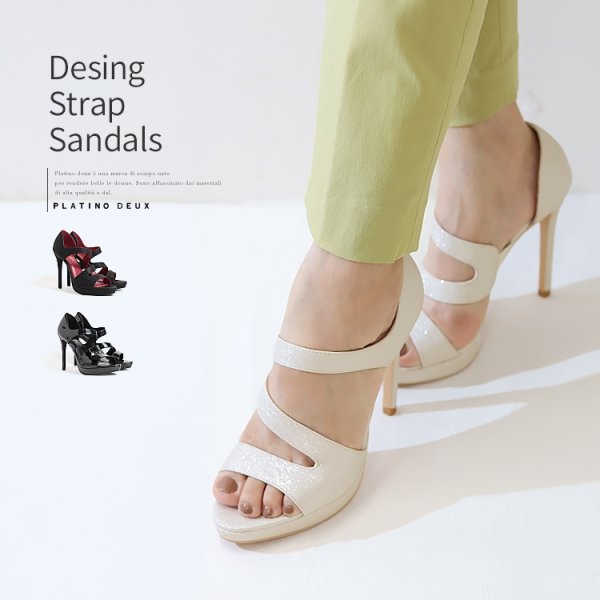 画像2: 【COMEX】 3color/ 11cmヒール/ プラットフォーム/ ラメ/ ハイヒール/ オープントゥ/  プラチナドゥ/ パンプス[OF02] (2)