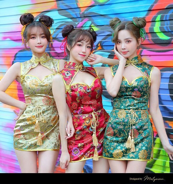 画像16: 【即日発送】セクシーチャイナドレス5カラー《ハロウィンコスプレ4点セット》【Malymoon/マリームーン】[HC02] (16)