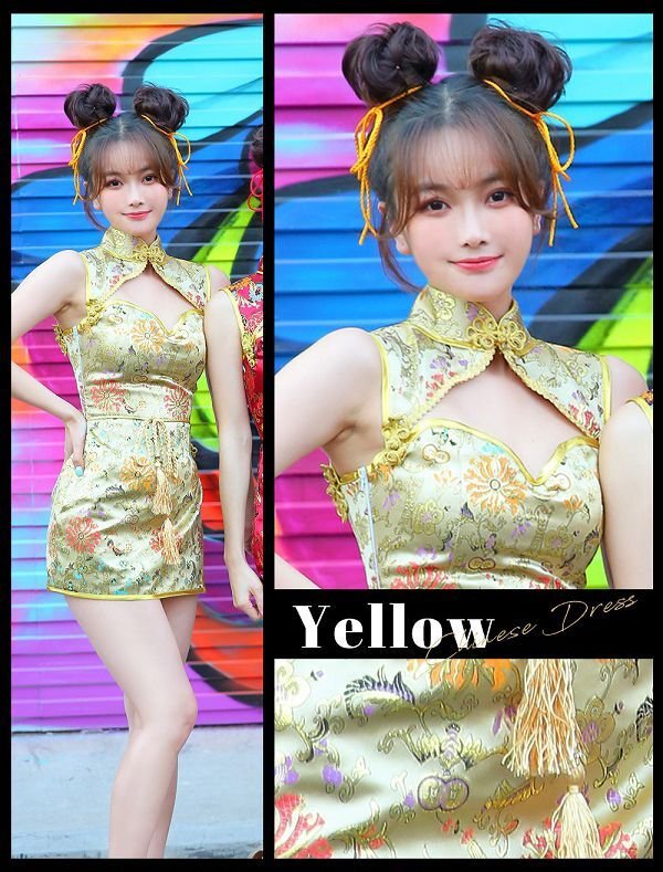 画像13: 【即日発送】セクシーチャイナドレス5カラー《ハロウィンコスプレ4点セット》【Malymoon/マリームーン】[HC02] (13)