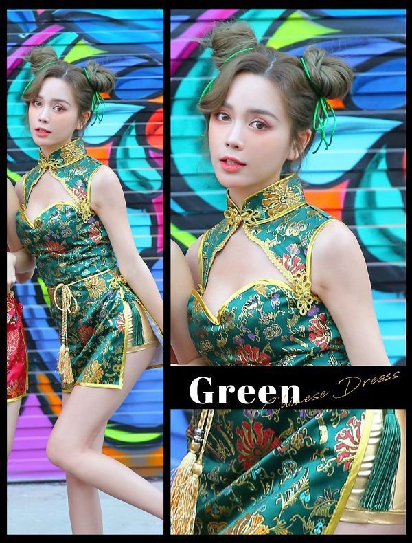 画像11: 【即日発送】セクシーチャイナドレス5カラー《ハロウィンコスプレ4点セット》【Malymoon/マリームーン】[HC02] (11)