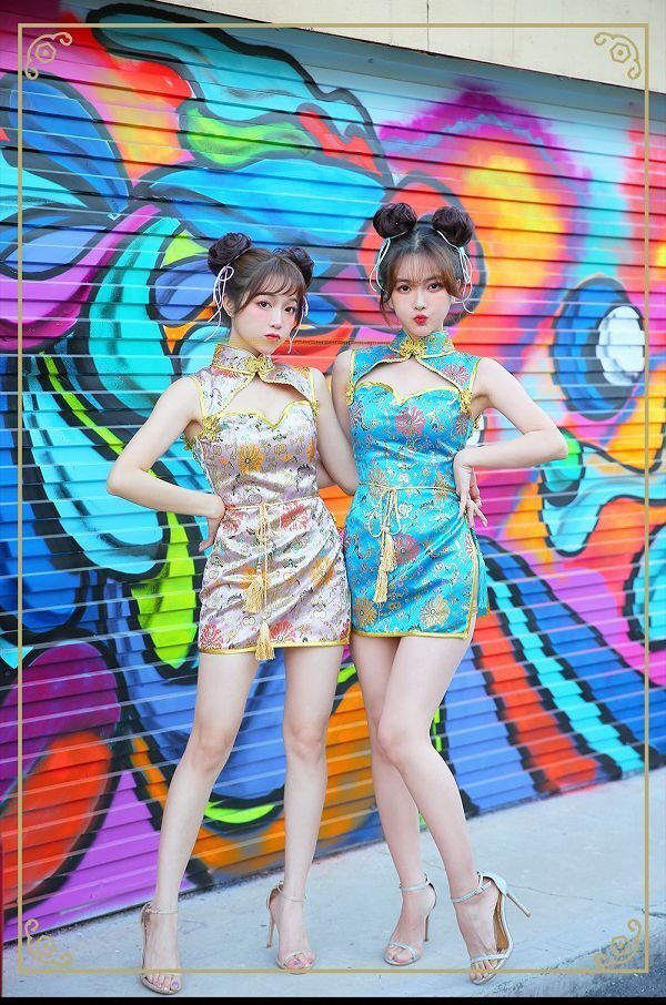 画像17: 【即日発送】セクシーチャイナドレス5カラー《ハロウィンコスプレ4点セット》【Malymoon/マリームーン】[HC02] (17)