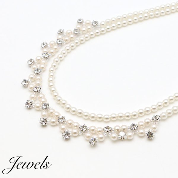 画像3: 【アクセサリー：ネックレス】シーンを選ばず着用出来る小粒のパール&ダイヤでコーデの相性も◎パールネックレス[OF02-U] (3)