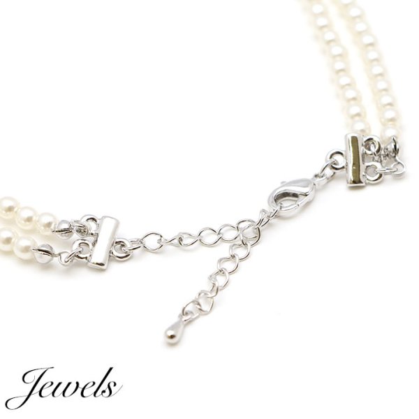 画像4: 【アクセサリー：ネックレス】シーンを選ばず着用出来る小粒のパール&ダイヤでコーデの相性も◎パールネックレス[OF02-U] (4)