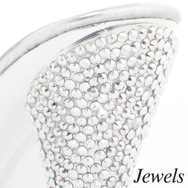 画像9: 再入荷!繊細ストーンが美しく魅せるゴージャス仕様☆ストーンヒールサンダル[OF02] (9)