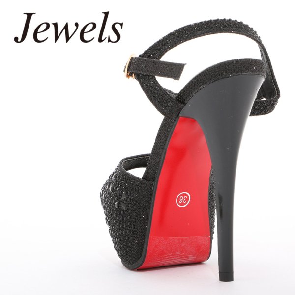 画像12: 再入荷!輝くビジューがぎっしり敷き詰められたRichな優秀ストラップサンダル☆[OF02] (12)