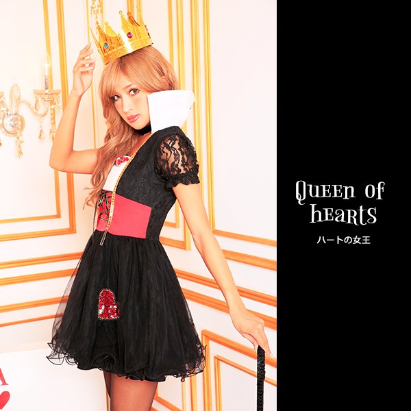 画像3: 【SALE!!】【ハロウィン2点セット】 ハートモチーフブラックドレスコスプレセット[HC02] (3)