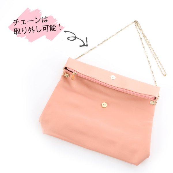 画像2: レザークラッチ＆ショルダー2wayバッグ[OF04] (2)