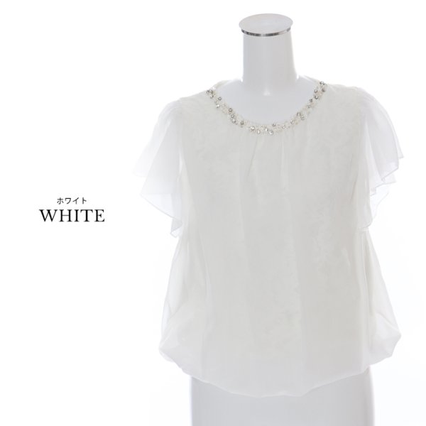 画像5: SALE!【ブラウス・フリーサイズ/4カラー】上質シフォン生地のショートスリーブブラウス[HC02]【YN】 (5)