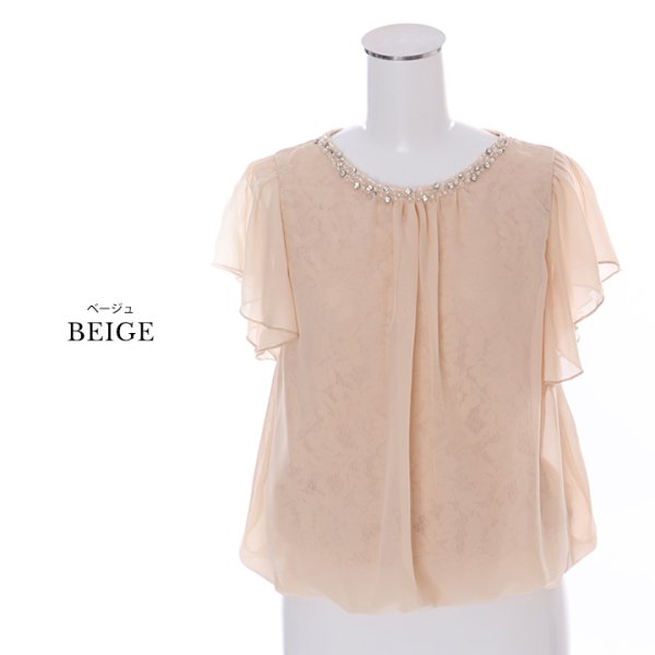 画像6: SALE!【ブラウス・フリーサイズ/4カラー】上質シフォン生地のショートスリーブブラウス[HC02]【YN】 (6)