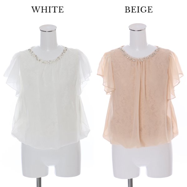 画像11: SALE!【ブラウス・フリーサイズ/4カラー】上質シフォン生地のショートスリーブブラウス[HC02]【YN】 (11)