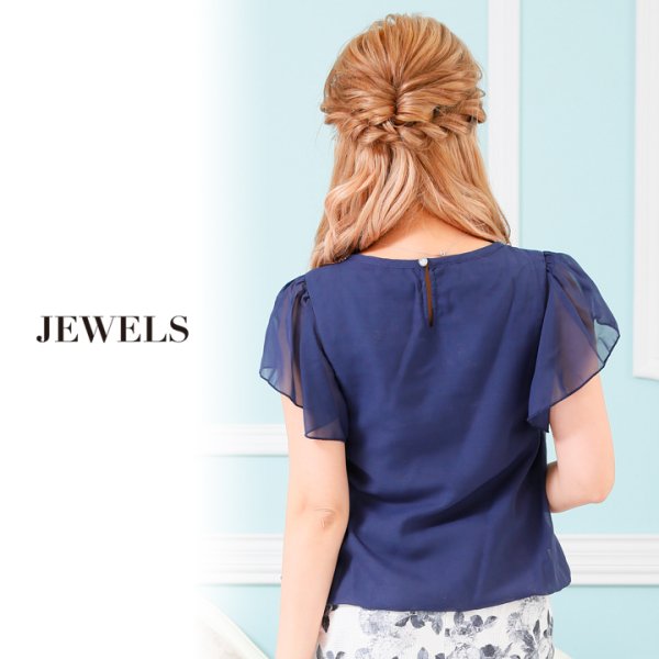 画像8: SALE!【ブラウス・フリーサイズ/4カラー】上質シフォン生地のショートスリーブブラウス[HC02]【YN】 (8)