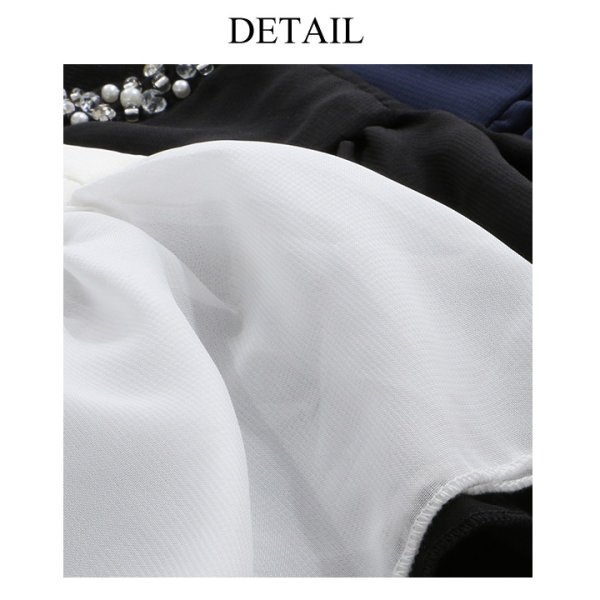 画像14: SALE!【ブラウス・フリーサイズ/4カラー】上質シフォン生地のショートスリーブブラウス[HC02]【YN】 (14)