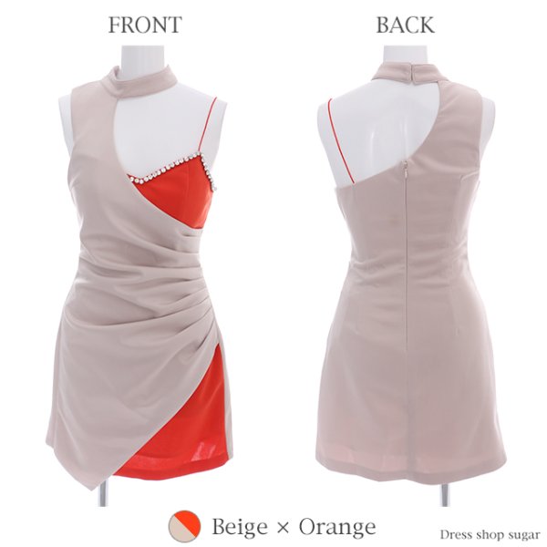 画像11: SALE！【Riageセール】ワンショルホルタ―ネックミニキャバドレス/ミニドレス♪　T-1054[HC02]【T】 (11)