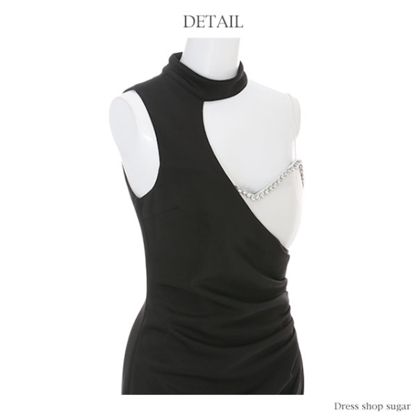 画像12: SALE！【Riageセール】ワンショルホルタ―ネックミニキャバドレス/ミニドレス♪　T-1054[HC02]【T】 (12)