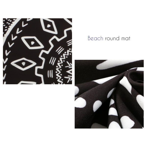 画像3: 【即日発送】【水着小物：ビーチマット】ブラックカラービーチマット[YMT] (3)