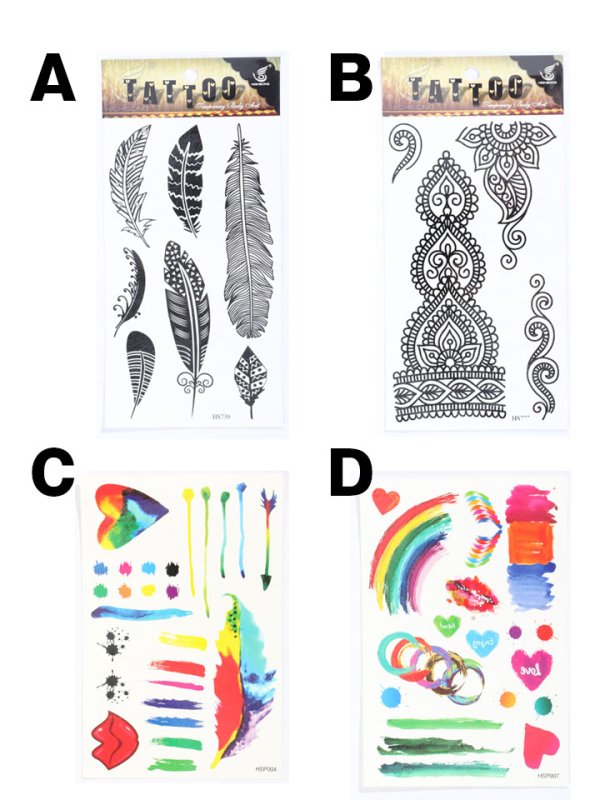 画像2: 【即日発送】【タトゥーシール】フェスやイベントに必須の新感覚アクセ★[YMT] (2)