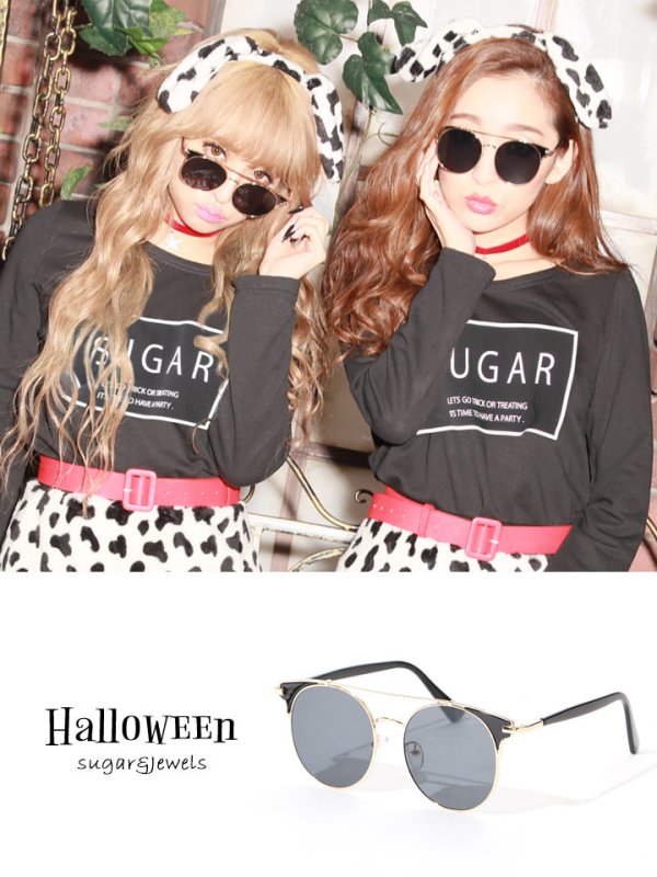 画像5: 【ハロウィン小物】ゴールドフレームサングラス[HC03] (5)