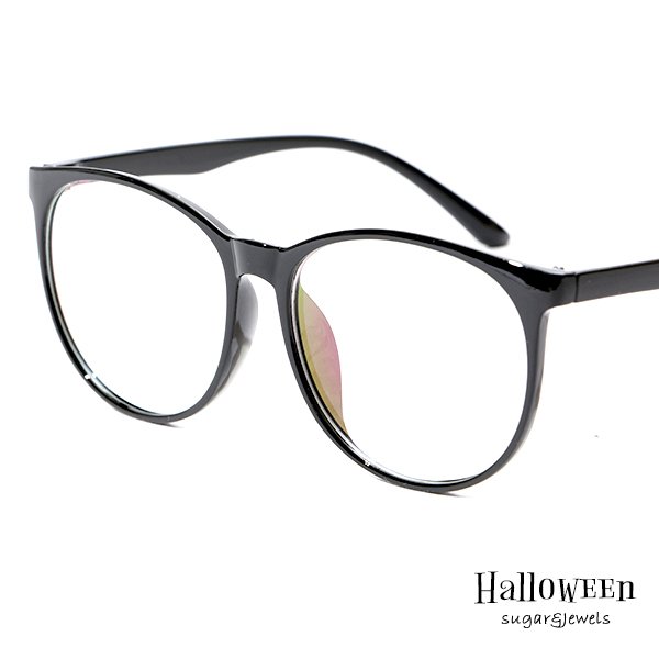画像2: 【ハロウィン小物】ブラックフレーム伊達メガネ[HC03] (2)