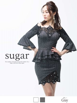 Jewels オフショルダー レース フレアドレス ドレス/JEWELS】素材：チュール - ドレスショップ Jewels