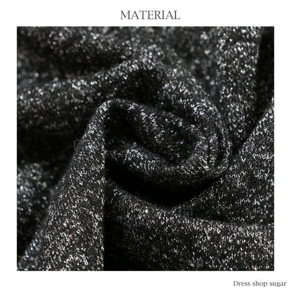 画像14: 【高級ドレスSALE】2wayレースペプラムラメニットミニキャバドレス・s1F1709 (14)