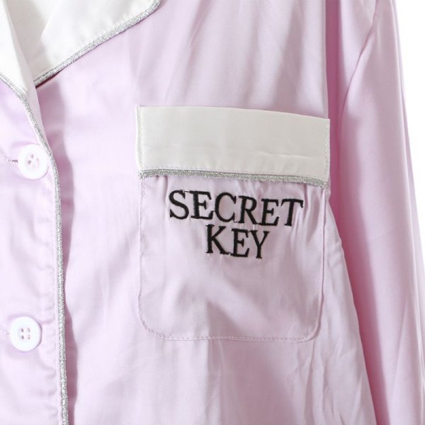 画像13: 【ルームウェア】シルクタッチサテンシャツパジャマ | ロングパンツタイプ[HC02] (13)