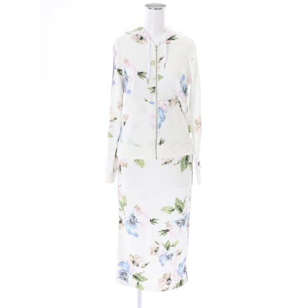 画像9: 【ルームウェア：セットアップ】SALEサイドライン×フラワーパーカー/ジャージ/スウェット/部屋着/パジャマ/ロングスカート / セットアップルームウェア[HC02] (9)