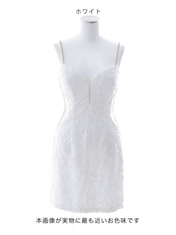 画像10: サイドシアー刺繍ドレス /透け/刺繍/タイト/キャミ/谷間見せ /背中見せ/ミニドレス /キャバドレス【XS-Mサイズ/1カラー】[HC02] 【SB】dzc (10)