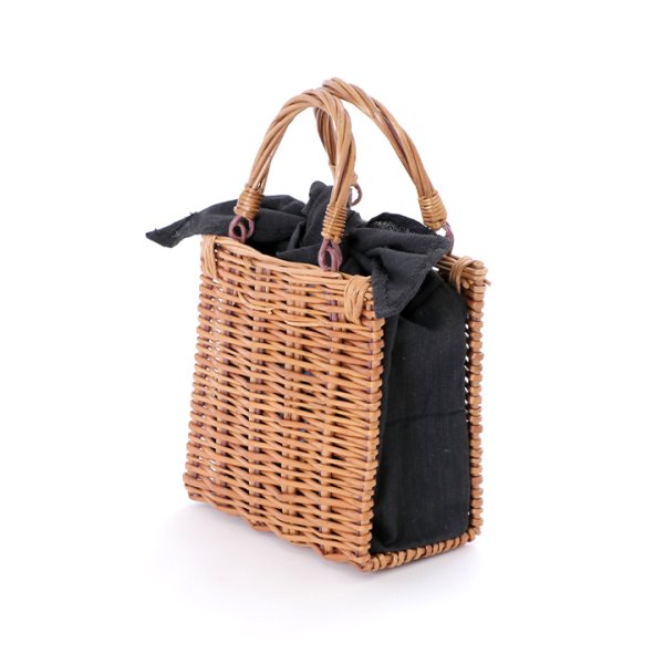 画像3: 【即日発送】ラタン編み長方形カゴバッグ【YMT】 (3)